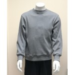 Mens Rib Crew Heather Gray